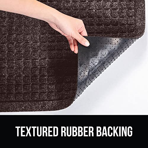 GORILLA GRIP Front Door Mat, Indoor Outdoor Ultra Absorbent HydroAbsorb Doormat, Absorbs Up to 1.7 Cups of Water, Stain and Fade Resistant, Rubber Backing Doormats, Captures Dirt, 29x17 Coffee - Image 3