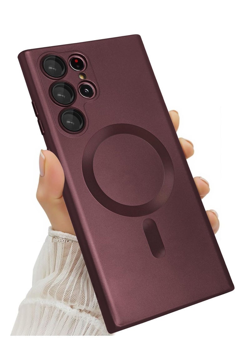 MUNTAQI غطاء حماية سامسونج جالاكسي S23 ألترا متوافق مع MagSafe – غطاء مغناطيسي رفيع نحيف | غطاء خفيف مقاوم للصدمات لجهاز سامسونج جالاكسي S23 ألترا 6.8 بوصة | متوافق مع الشحن اللاسلكي - Image 1