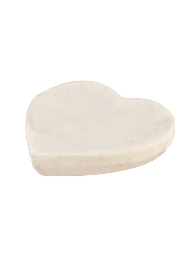 STLYZ صينية STLYZ على شكل قلب من الرخام الأبيض، صينية مجوهرات صغيرة، حامل خواتم، طبق أساور، طبق ديكور لحفظ المجوهرات الصغيرة، الخواتم، القلائد، الأقراط، الأساور، ومستحضرات التجميل. - Image 5