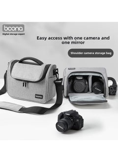 Generic Digital SLR Camera Bag Lens Photography Bag Storage Bag Shoulder For Canon Nikon For sony Micro Single Camera Case-Color:small Size Black  - Image 2
