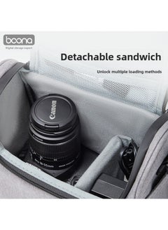 Generic Digital SLR Camera Bag Lens Photography Bag Storage Bag Shoulder For Canon Nikon For sony Micro Single Camera Case-Color:small Size Black  - Image 4
