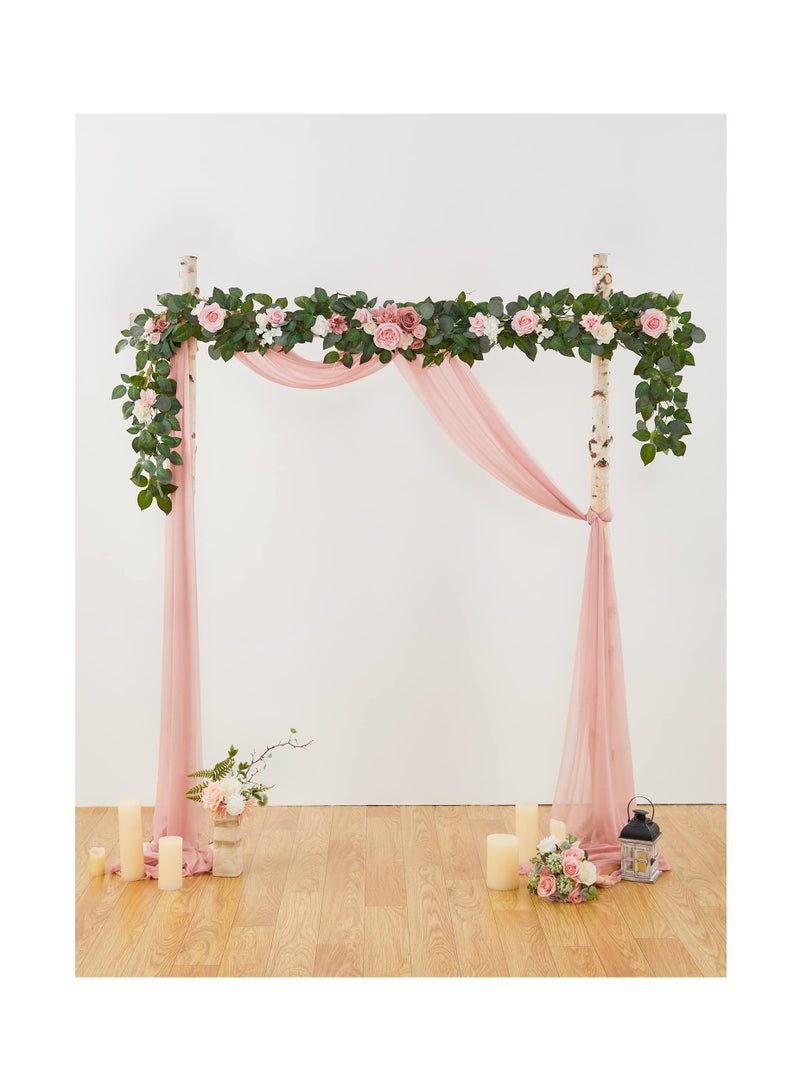 SYOSI 9Ft Eucalyptus Garland with Flowers Artificial Table Runner Decor Arch Backdrop Head Table Decorations for Wedding Sweetheart Table Centerpieces - Image 4