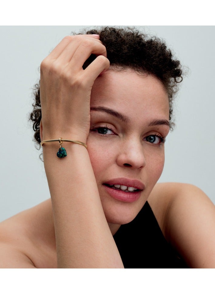 PANDORA Opalescent Green Heart Dangle Charm - Image 4