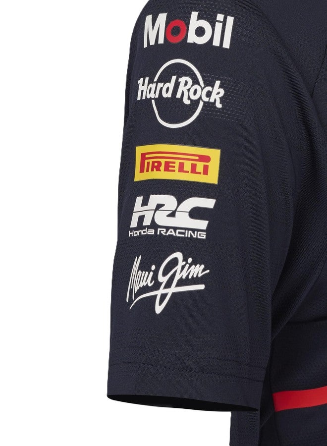 Castore Oracle Red Bull Racing Women’s Teamline Polo Shirt – Official 2025/26 F1 Team | Premium Jacquard Fabric (XS) Navy - Image 2