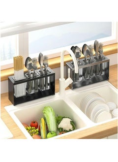 ShebSheb Kitchen Utensil Holder with 3 Compartments,cutlery holder  - Image 2
