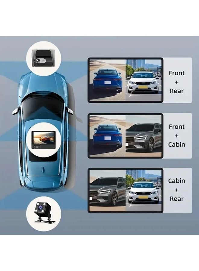 1080P Front Dash Cam With Night Vision Loop Recording 32G Storage Card Emergency Locking - Image 2