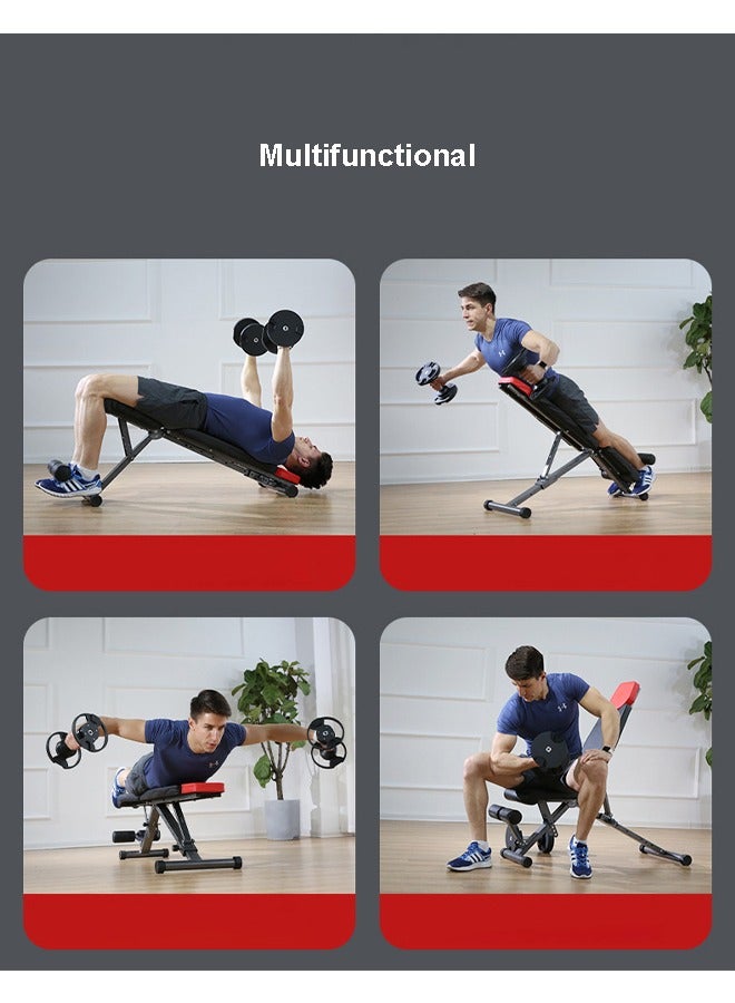 Multifunctional Supine Board Foldable Weight Bench Home Fitness Bed Training Fitness Equipment