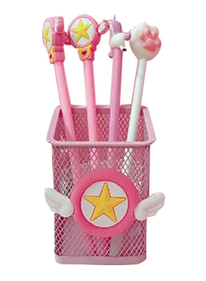 NIBEMINENT Cartoon Hollow Pen holder Pink