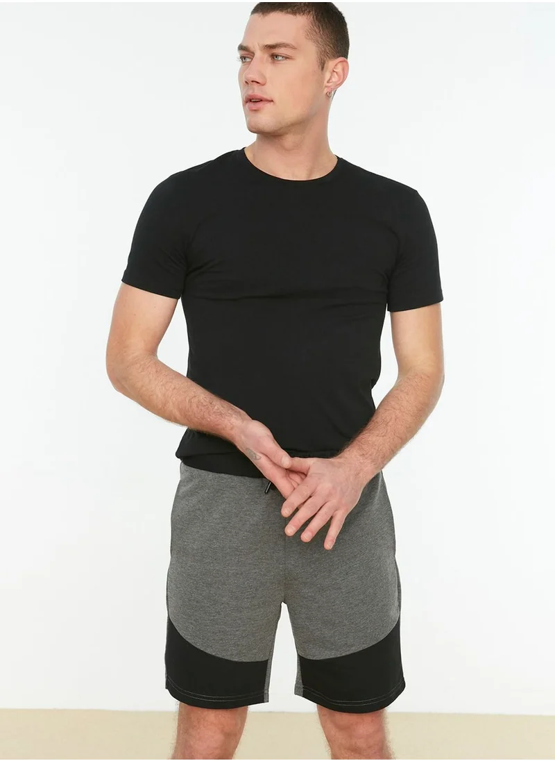 trendyol Color Block Drawstring Shorts