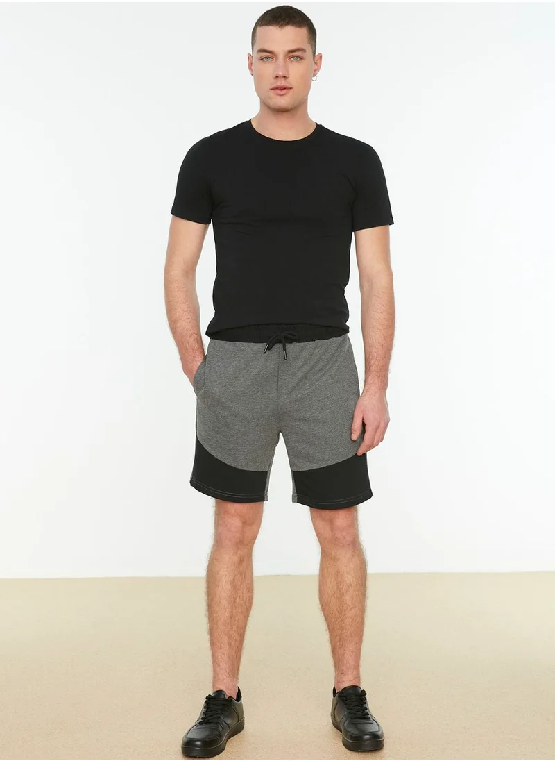 trendyol Color Block Drawstring Shorts
