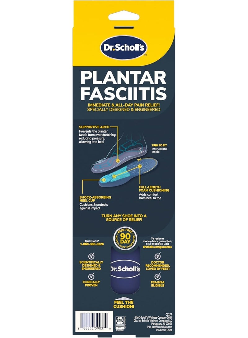 Dr. Scholl's Dr. Scholl's Plantar Fasciitis Pain Relief Orthotics for Men's Trim to Fit: 8-13 - Image 4