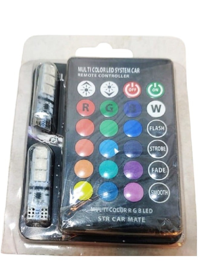 2 لمبة LED ضوء LED لمصابيح السيارة الأمامية 15 لون 7 LED نظام التحكم عن بعد - Image 1