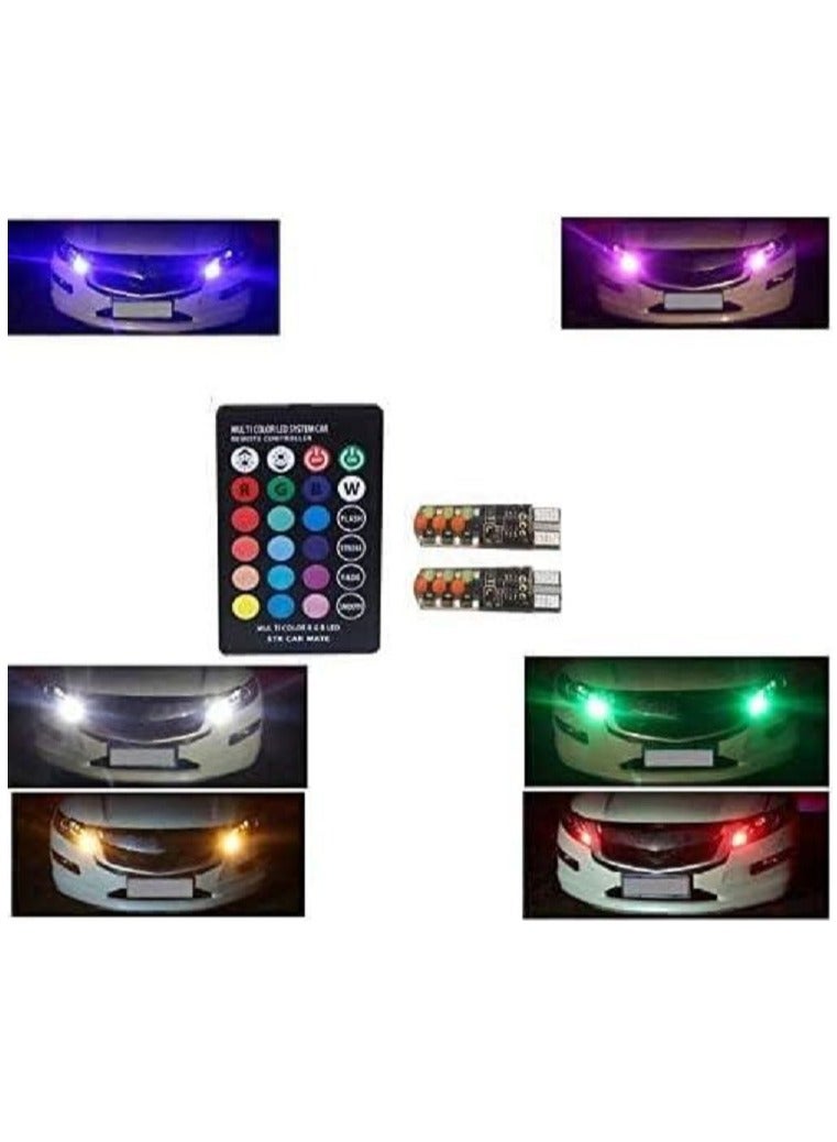 2 لمبة LED ضوء LED لمصابيح السيارة الأمامية 15 لون 7 LED نظام التحكم عن بعد - Image 3