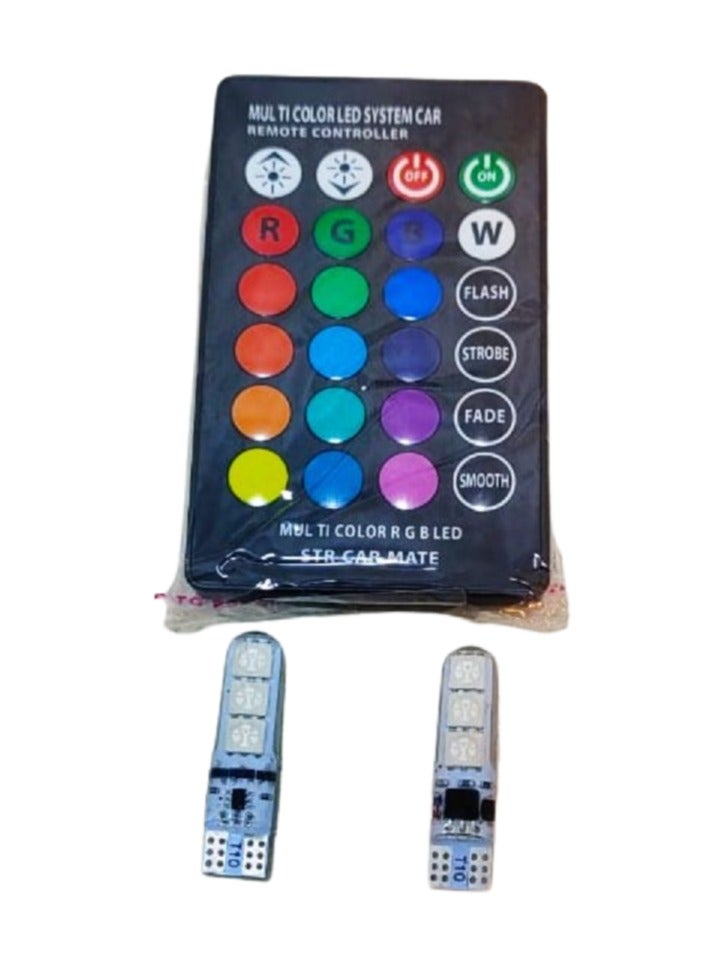 2 لمبة LED ضوء LED لمصابيح السيارة الأمامية 15 لون 7 LED نظام التحكم عن بعد - Image 2