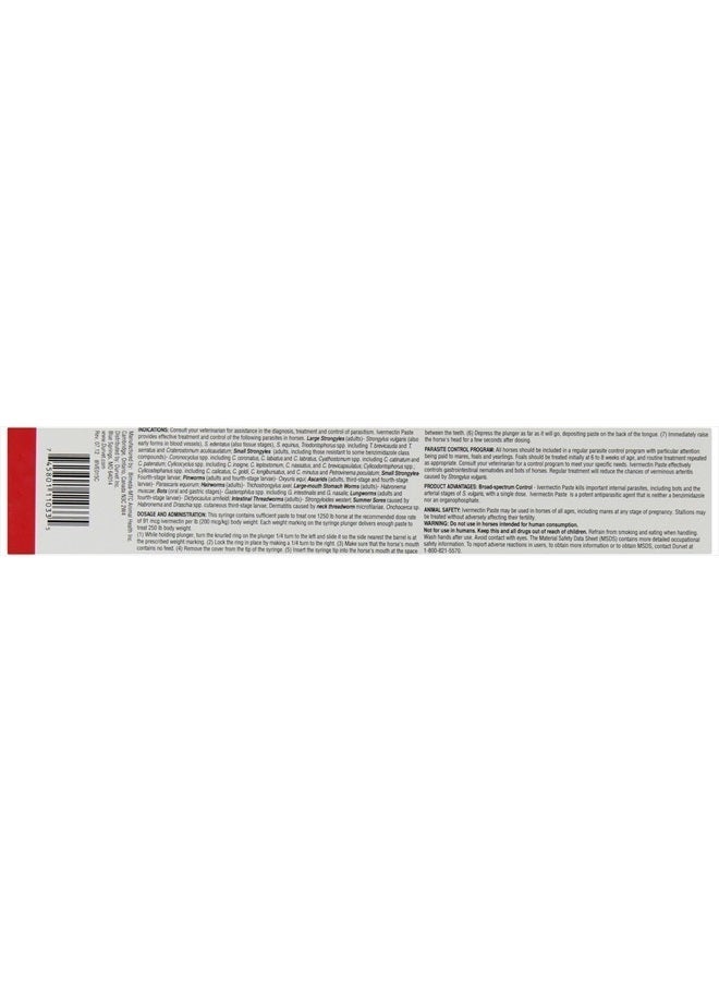 Durvet Ivermectin Paste - Horse Wormer 1 Tube 6.08 Grams  Apple Flavor - Image 2