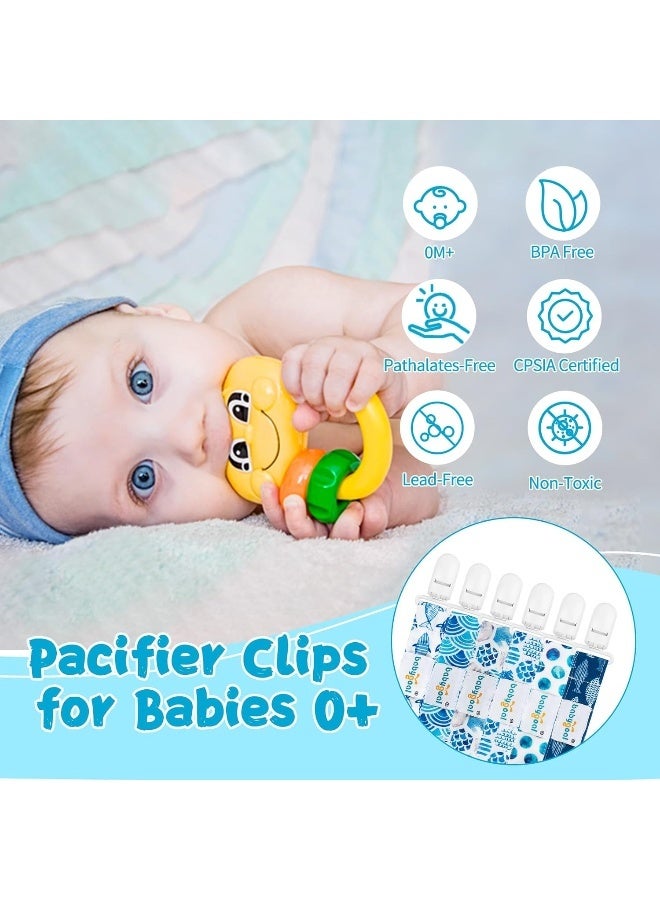 Babygoal Pacifier Clips for Girls, Pack of 6 - Image 2