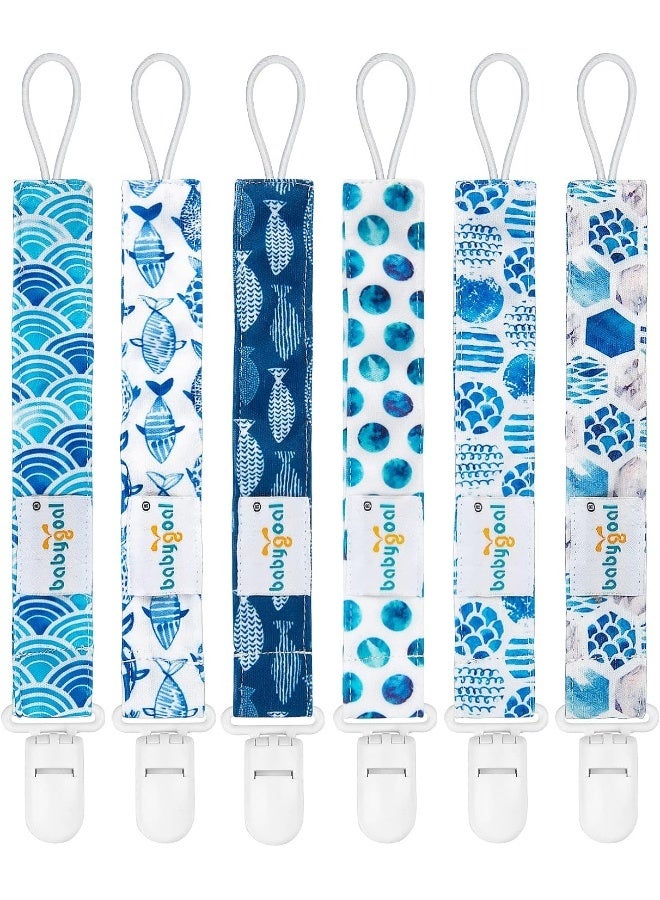 Babygoal Pacifier Clips for Girls, Pack of 6 - Image 1