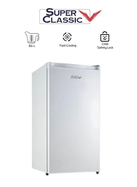 SUPER CLASSIC Single Door Refrigerator 3 Feet, 86 Liters, SPC-95 White