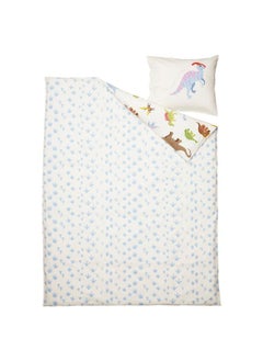 erorex Duvet cover and pillowcase, Dinosaurs/white, 150x200/50x80 cm  - Image 3