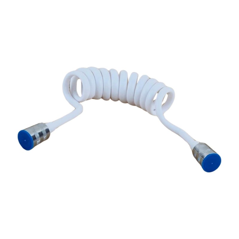 Spiral Shower Hose and Bidet White 1 Meter and Half - Image 1
