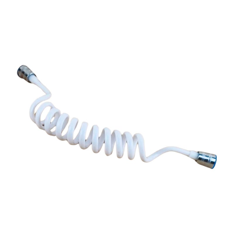 Spiral Shower Hose and Bidet White 1 Meter and Half - Image 2