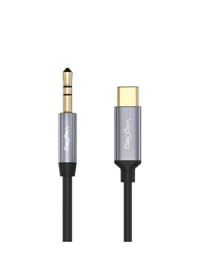 فيج جيج كابل صوت USB C إلى 3.5 مم - نحاس مضفر خالٍ من الأكسجين، صوت ستيريو عالي الدقة، موصلات مطلية بالذهب - Image 1