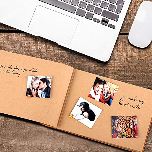 LINKEDWIN Our Adventure Book, Suede Cover Embroidered Scrapbook with Pixar Up Themed Postcards, Wedding and Anniversary Photo Album, Memory Keepsake, 11.6 x 7.5 inches, 80 Pages - Image 2