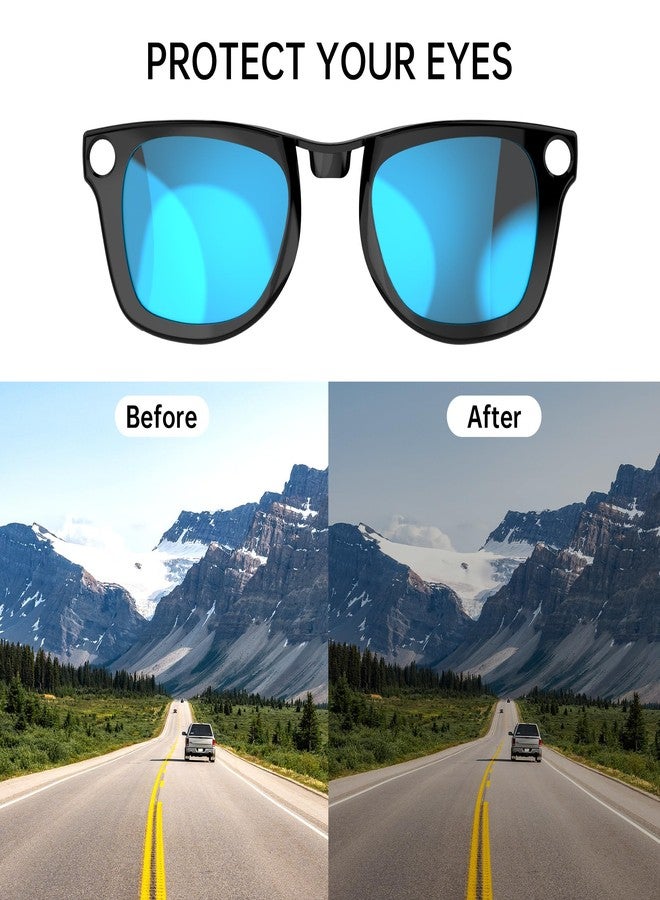 RCstyle 2Pcs Polarized Clip Compatible With Ray-Ban Meta Wayfarer RW4008 Size L 53-22 Smart Glasses Color Changing Clip Set for Man and Woman (Gray, Orange) - Image 4