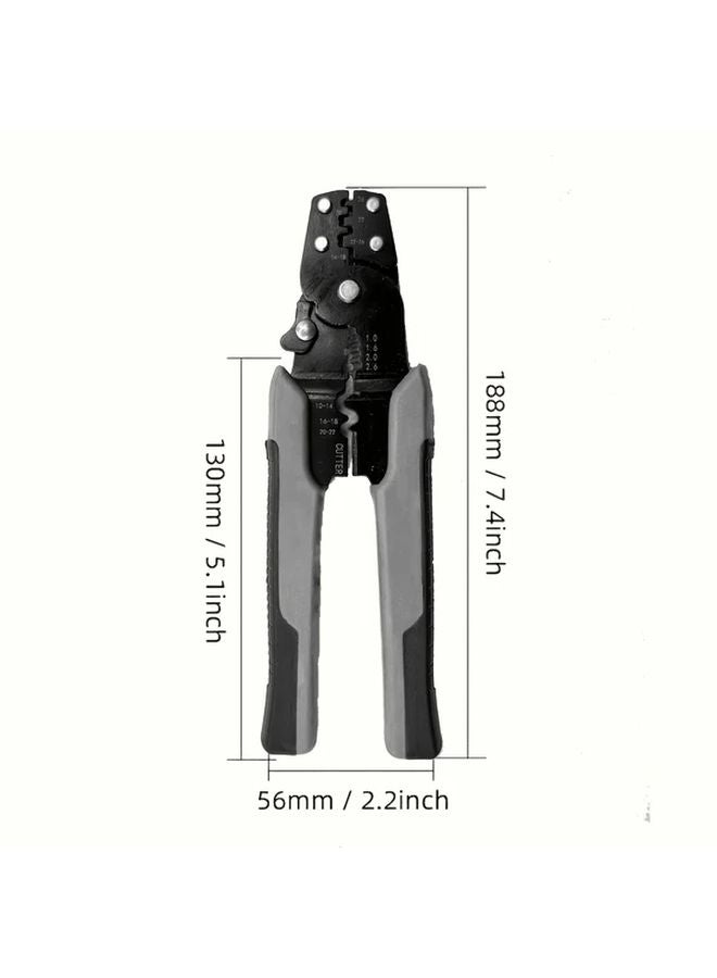 Green Handle Multi Function Electrical Terminal Crimping Tool Pliers Wire Stripper Cutter - Image 4