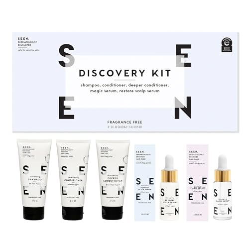 SEEN Discovery Kit - Scented- Non-Comedogenic & Sulfate-Free Hair Set- Dermatologist-Developed - Safe for Sensitive & Acne Prone Skin - Image 1