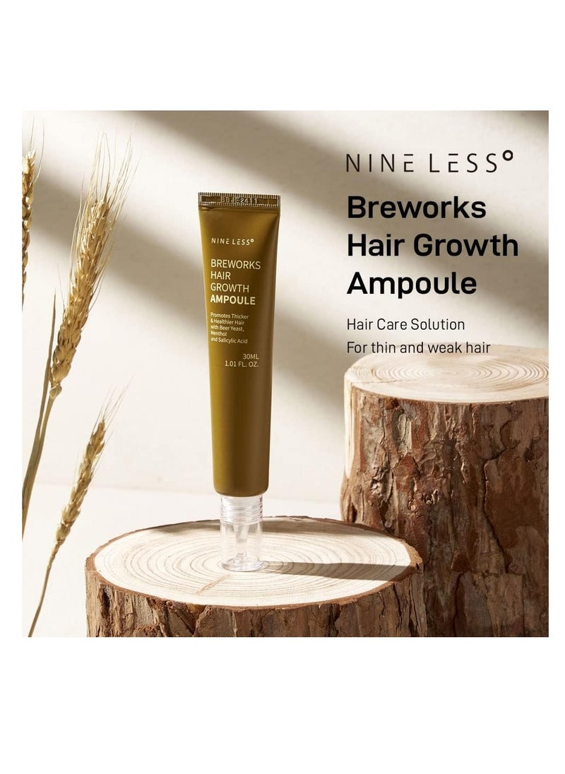 NINELESS - Breworks Hair Boost Ampoule 30ml, Korean Hair Care - Image 1