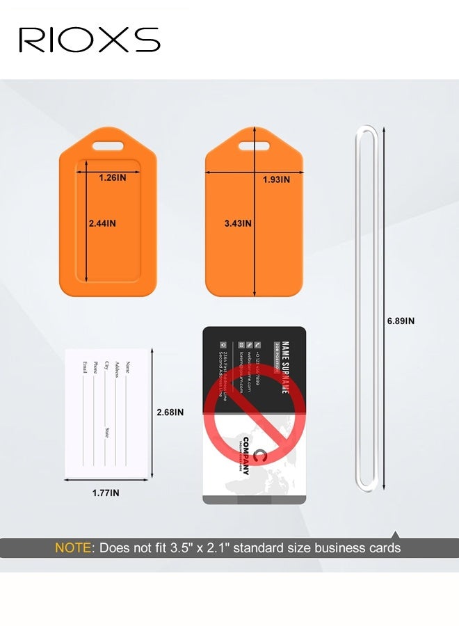ريوكس مجموعة من 6 بطاقات أمتعة، بطاقات أمتعة زاهية مع غشاء مقاوم للماء، بطاقات أسماء للأطفال، أساسيات السفر بالطائرة، إكسسوارات سفر أساسية، ألوان متنوعة. - Image 4