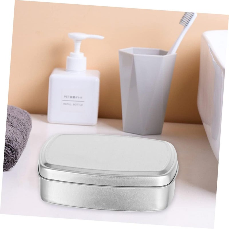 TEHAUX Metal Storage Can Small Can Sundries Cases Rectangular Aluminum Box Easy-Close Lid - Image 2