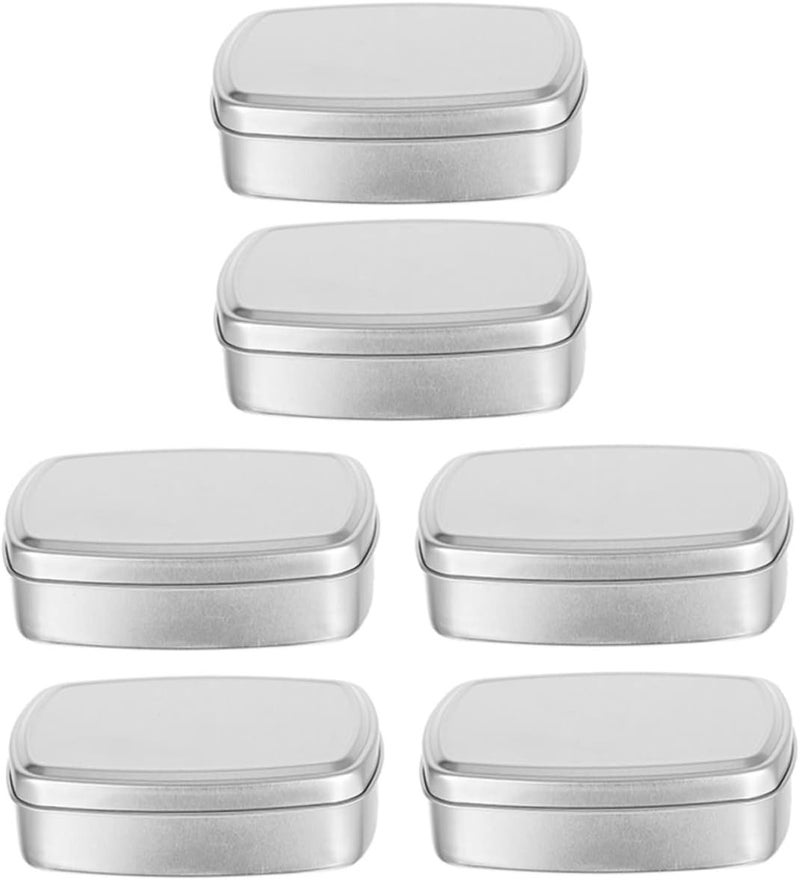 TEHAUX Metal Storage Can Small Can Sundries Cases Rectangular Aluminum Box Easy-Close Lid - Image 1