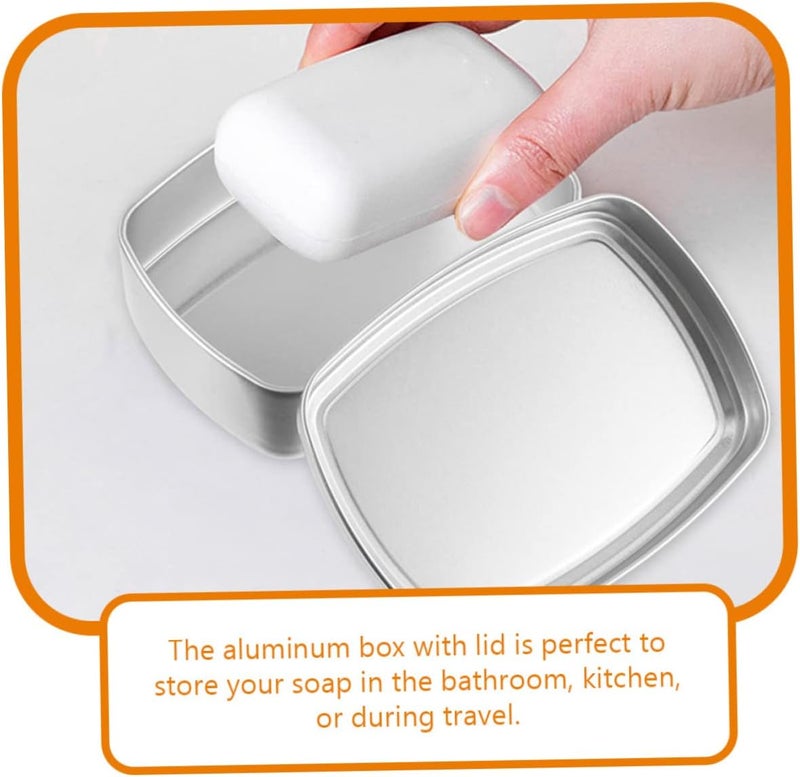 TEHAUX Metal Storage Can Small Can Sundries Cases Rectangular Aluminum Box Easy-Close Lid - Image 5