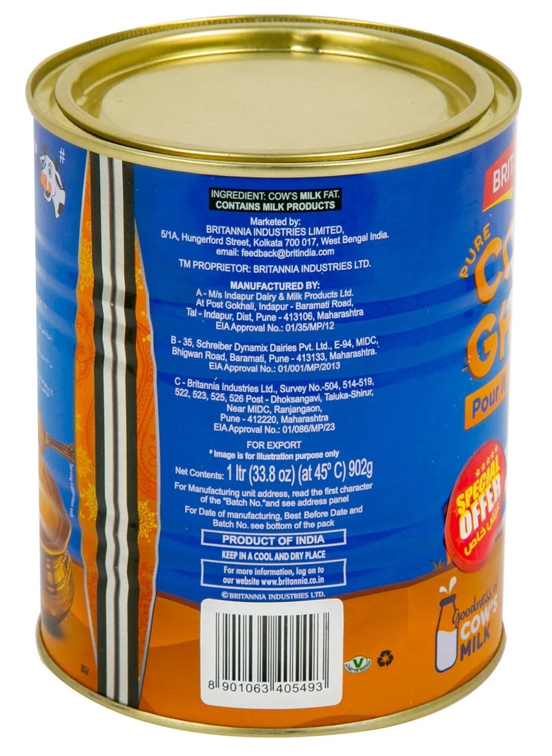 Britannia Pure Cow Ghee Tin 1 Liter - Image 2