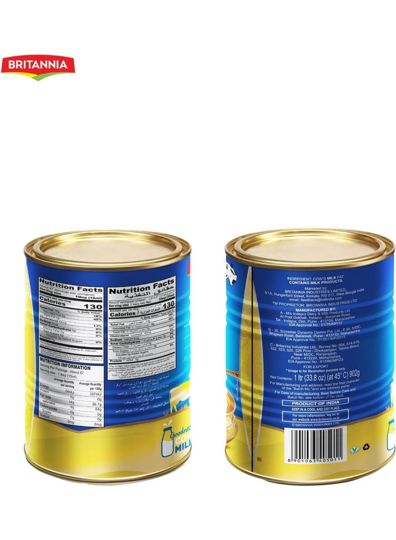 Britannia Pure Cow Ghee Tin 1 Liter - Image 4