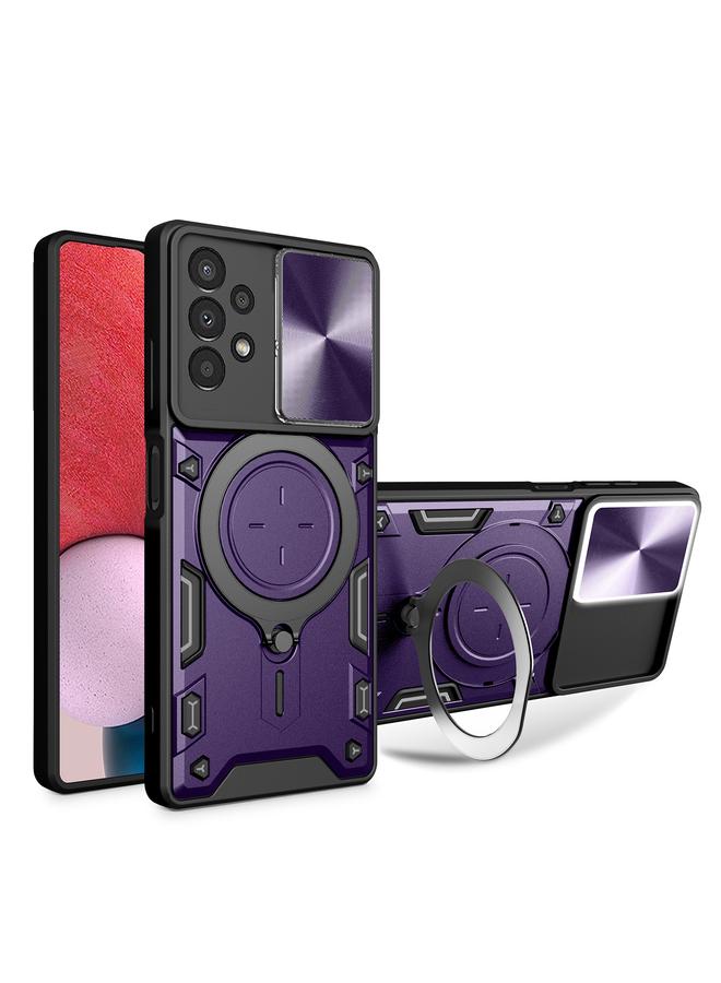 إيروريكس جراب لهاتف Samsung Galaxy A13 4G CD Texture Camshield حامل مغناطيسي للهاتف - Image 1