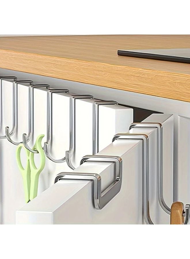 قطعتان من خطافات S من الفولاذ المقاوم للصدأ، تركيب حائطي بدون حفر، تشطيب مصقول، 2 قطعة - Image 5