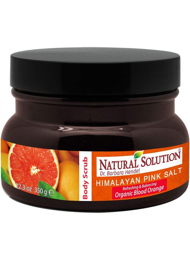 Natural Solution - Natural Solution Himalayan Pink Salt Body Scrub with Organic Blood Orange,All Natural Scrub to Exfoliate & Moisturize Skin - 12.3 oz, Organic Blood Orange Body Scrub - Image 1