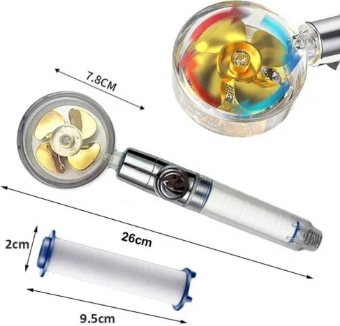 Ttt High Pressure Fan Shower Head with Filter