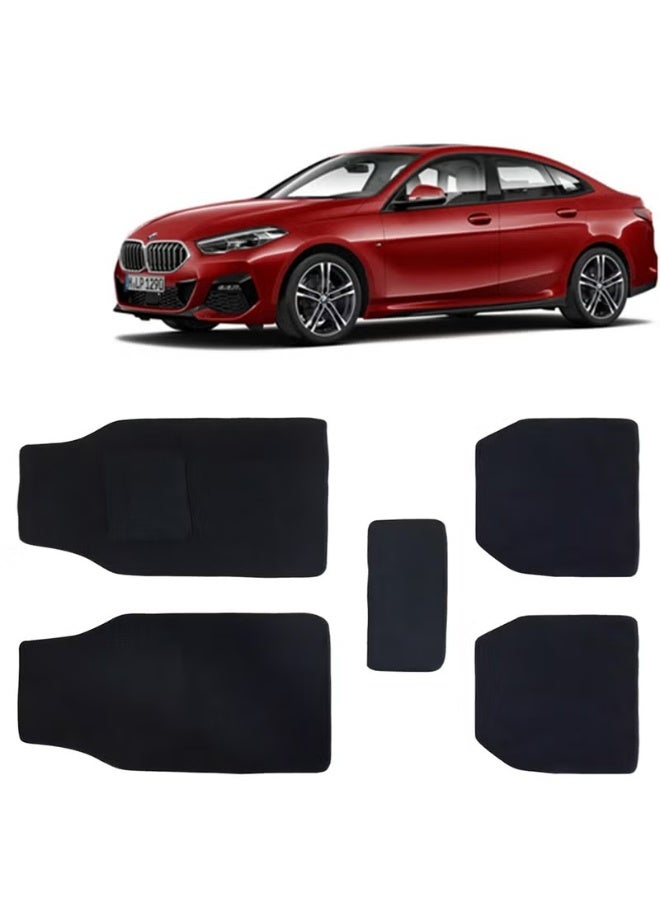 Classic Carpet Style Universal Car Mats for BMW 2 Series, 2020 Onwards Model, Black Color Anti Slip Car Floor Foot Mats, Complete Set of 5 Piece, Executive Series - Image 1