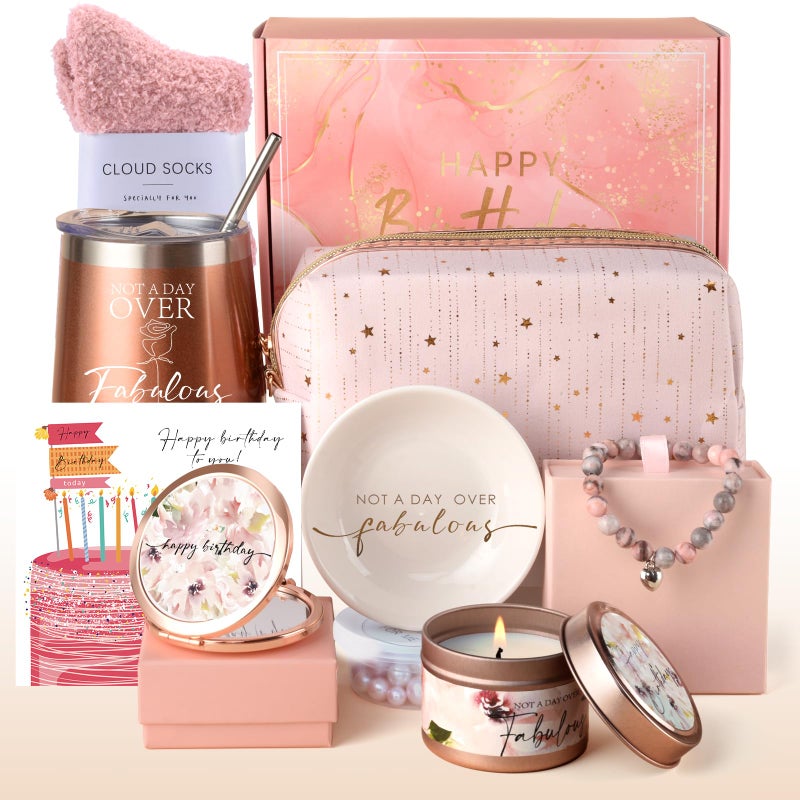 Birthday Gifts for Women Gifts for Women Happy Birthday Gifts Basket for Women Friendship Gift Set for Best Friends Female Women Sister Mom Wife Her Girlfriend Coworker Bestie Bff Ideas