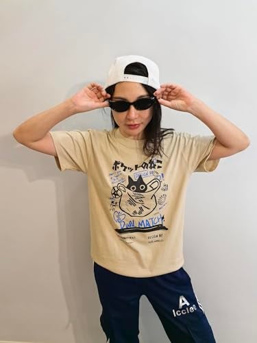 Dynict Unisex Cartoon T-Shirts Harajuku Kawaii Cat Letter Printed Short Sleeve Tees Couple Loose Clothes Y2K Tops (X-Large,Khaki) - Image 5