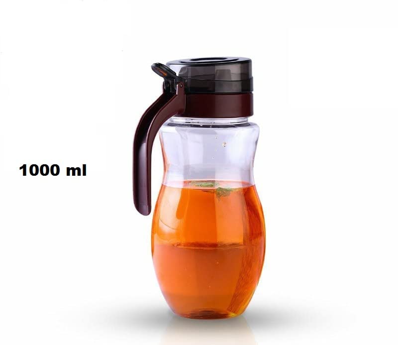 Foliam Kitchen Transparent Plastic Jar Oil DispenserOil PourerSpout Container for Cooking Oil Vineger and Jar for Tea Coffee 1000 ml - Image 3