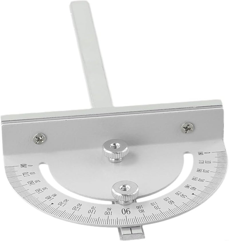 منشار طاولة صغير دائري جهاز توجيه مقياس الزاوية 180 مم تصميم فتحة T معدنية مقبض كبير - Image 4