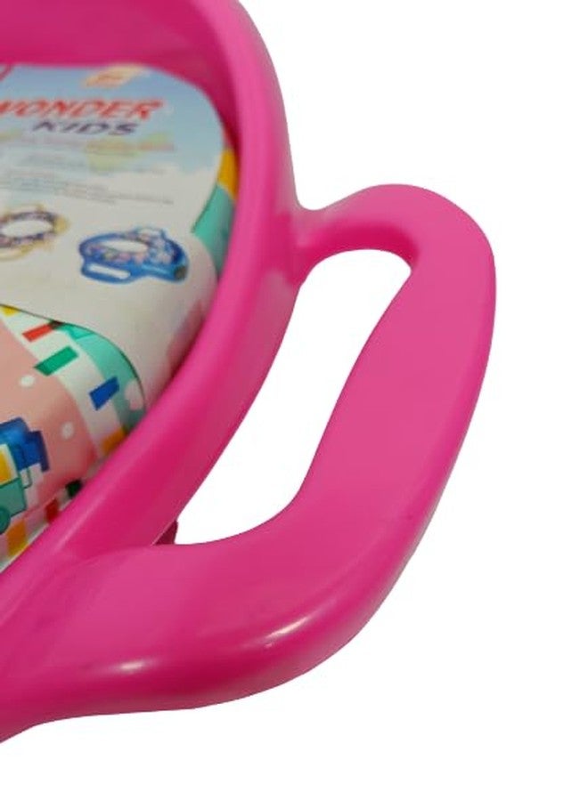 GIANT IMPEX Toddler Potty Training Seat with Handles – Soft Cushion Toilet Seat for Kids | Non-Slip, Comfortable & Portable Potty Trainer for Boys & Girls- 0 to 5 Years (Pink) - Image 4