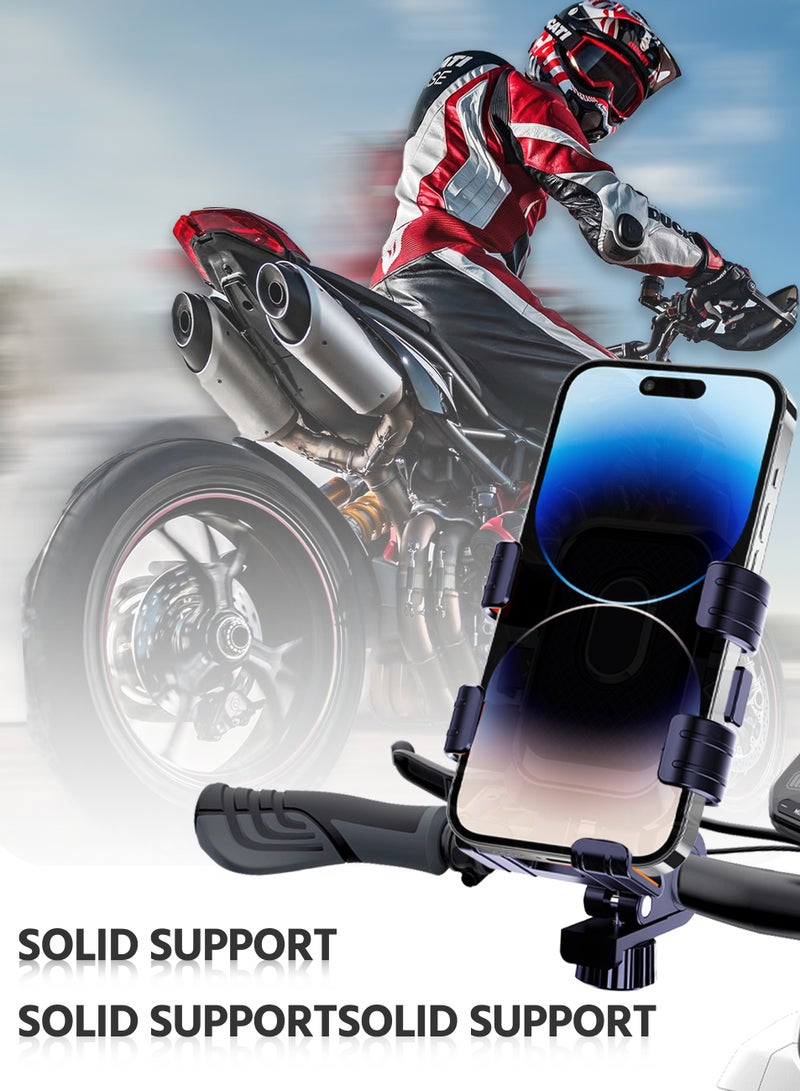 حامل دراجة قابل للتعديل ، حامل هاتف محمول للدراجات النارية ممتص الصدمات ، يمكن استخدام جميع أنواع الهواتف المحمولة - Image 2