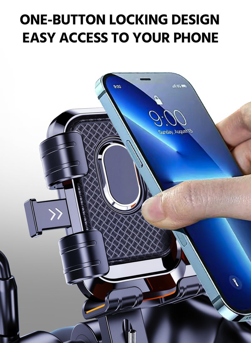 حامل دراجة قابل للتعديل ، حامل هاتف محمول للدراجات النارية ممتص الصدمات ، يمكن استخدام جميع أنواع الهواتف المحمولة - Image 3