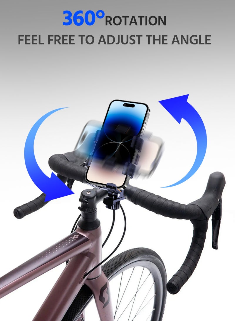 حامل دراجة قابل للتعديل ، حامل هاتف محمول للدراجات النارية ممتص الصدمات ، يمكن استخدام جميع أنواع الهواتف المحمولة - Image 4